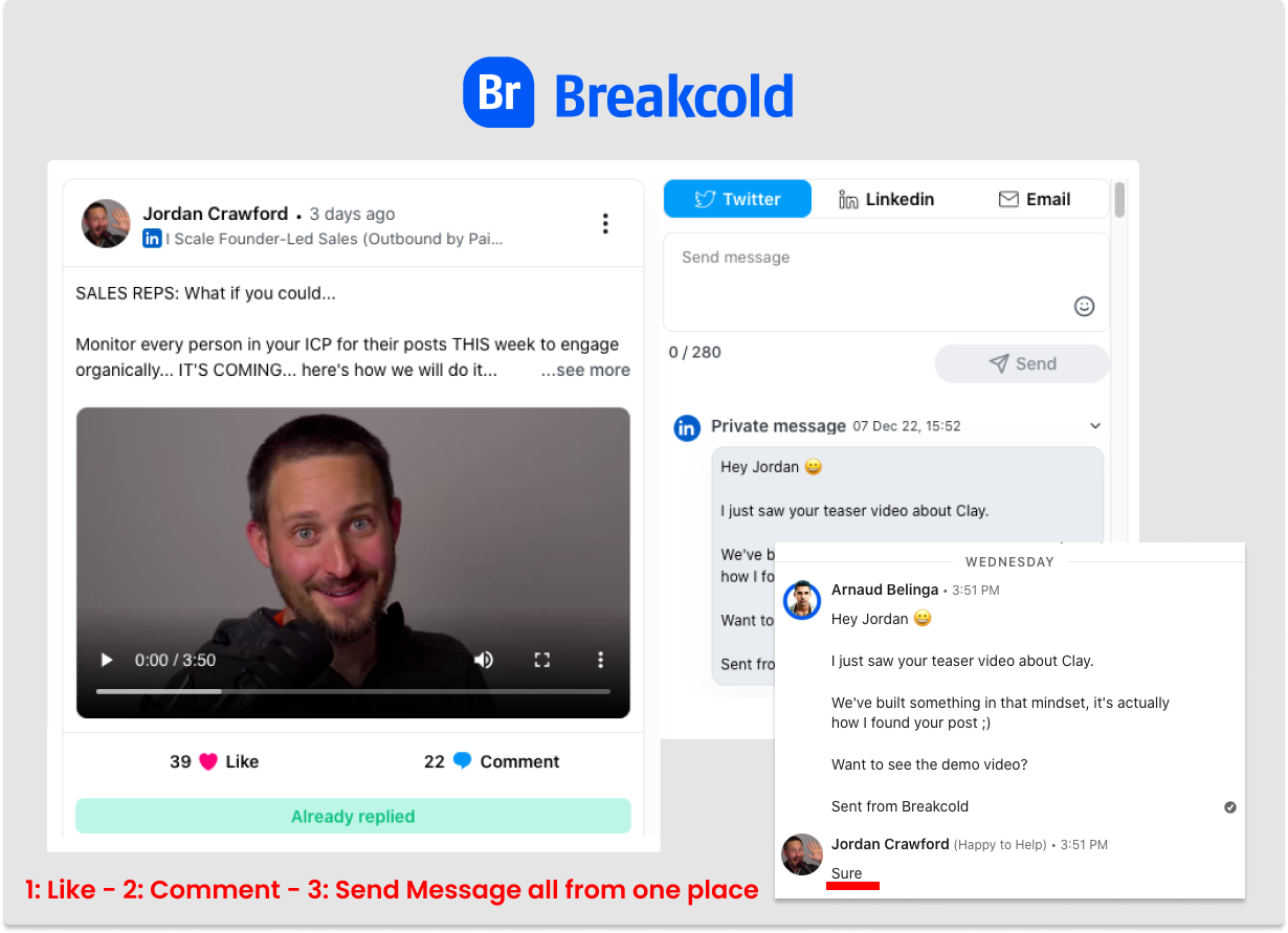 How to reach out someone on LinkedIn For Sales | Breakcold